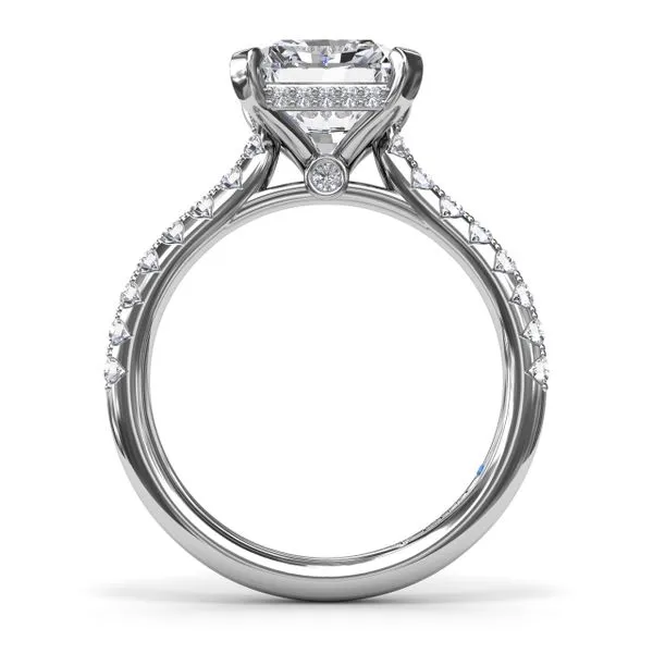 Classic Radiant Solitaire With Hidden Halo Image 2 Quenan's Fine Jewelers Georgetown, TX