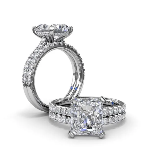 Classic Radiant Solitaire With Hidden Halo Image 4 Steve Lennon & Co Jewelers  New Hartford, NY