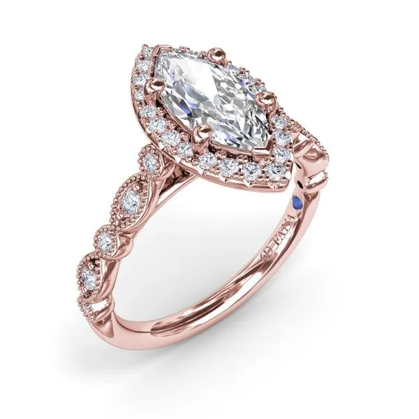 Classic Marquise Engagement Ring with Detailed Milgrain Band Shipley's Fine Jewelry Hampstead, MD