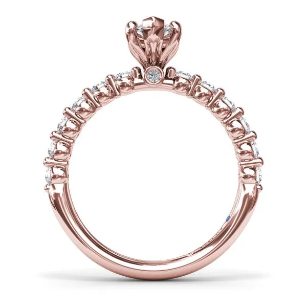 Contemporary Marquise Solitaire Engagement Ring With Diamond Band Image 2 Quenan's Fine Jewelers Georgetown, TX