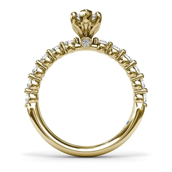 Contemporary Marquise Solitaire Engagement Ring With Diamond Band Image 2 Shipley's Fine Jewelry Hampstead, MD