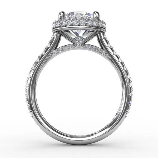 Contemporary Round Diamond Triple Halo Engagement Ring Image 2 Gaines Jewelry FLINT, MI