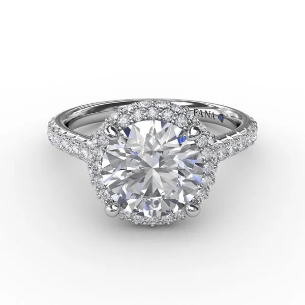 Contemporary Round Diamond Triple Halo Engagement Ring Image 3 Gaines Jewelry FLINT, MI