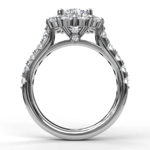 Chunky Diamond Cushion Halo Engagement Ring Image 2 Quenan's Fine Jewelers Georgetown, TX