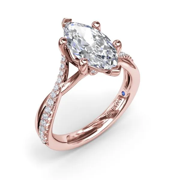 Alternating Diamond Twist Engagement Ring Jim's Jewelers Tyler, TX