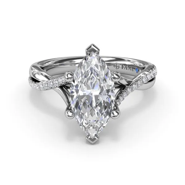 Alternating Diamond Twist Engagement Ring Image 3 Graham Jewelers Wayzata, MN