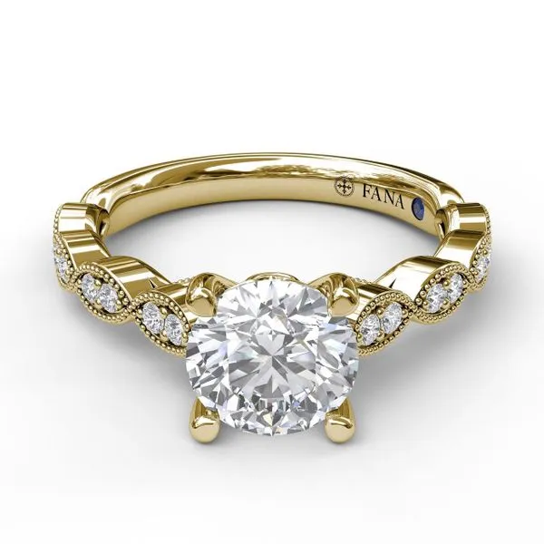 Vintage Marquise Accent Engagement Ring Image 3 The Diamond Center Claremont, CA