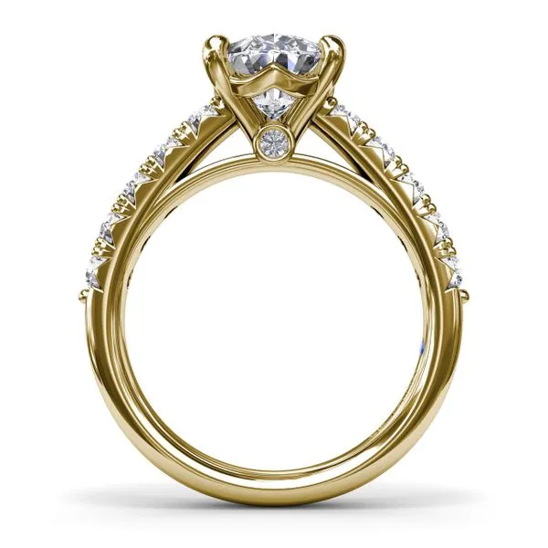 Handset Pear Diamond Engagement Ring Image 2 Moore Jewelers Laredo, TX