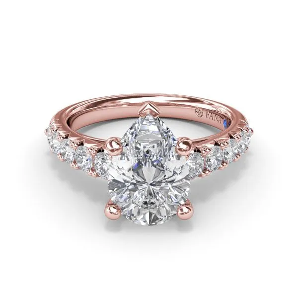 Handset Pear Diamond Engagement Ring Image 3 Jim's Jewelers Tyler, TX
