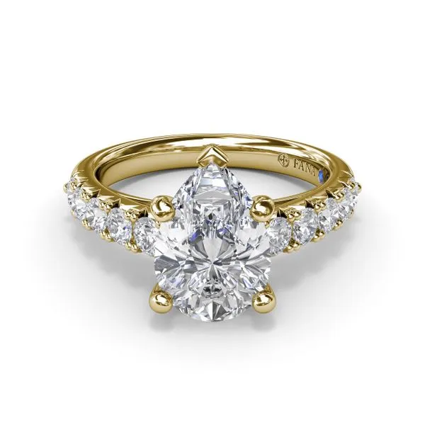 Handset Pear Diamond Engagement Ring Image 3 The Diamond Center Claremont, CA