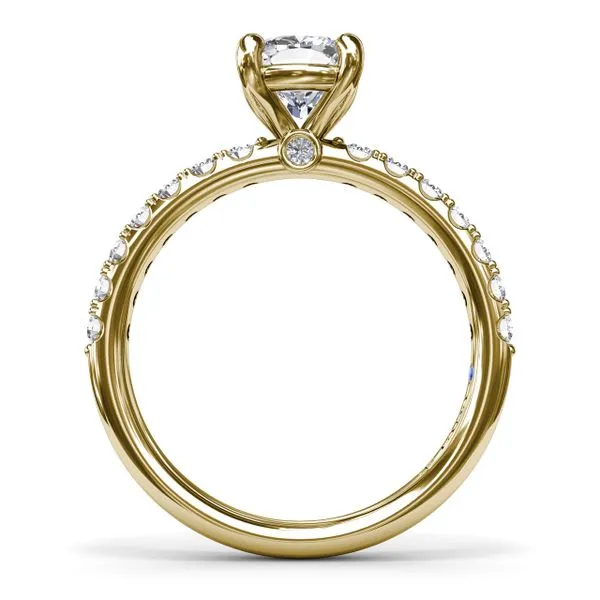 Classic Pave Cushion Cut Engagement Ring Image 2 Molinelli's Jewelers Pocatello, ID