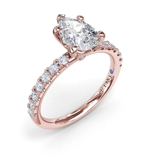 Classic Pave Pear Cut Engagement Ring Molinelli's Jewelers Pocatello, ID