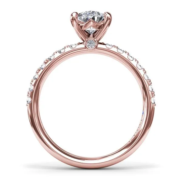 Classic Pave Pear Cut Engagement Ring Image 2 Molinelli's Jewelers Pocatello, ID