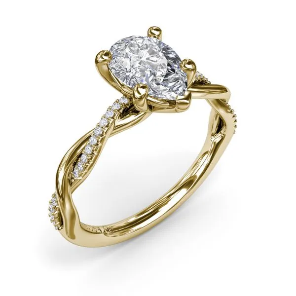 Gold And Diamond Twist Engagement Ring Molinelli's Jewelers Pocatello, ID