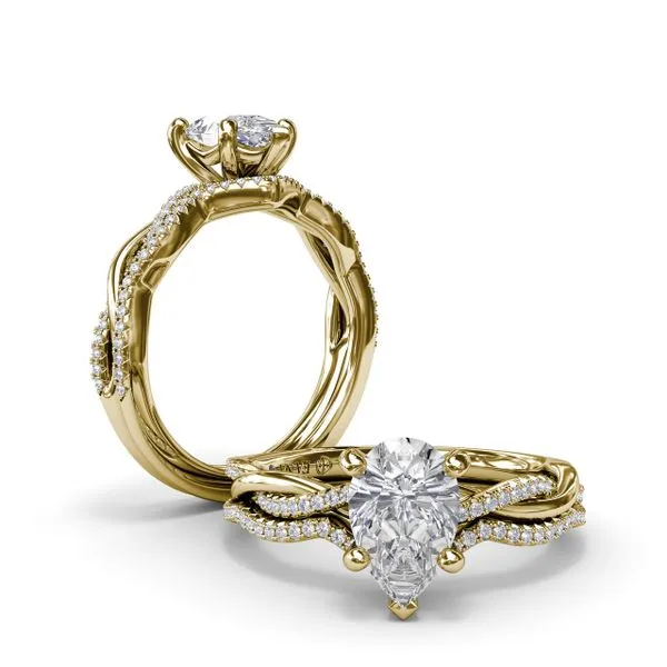 Gold And Diamond Twist Engagement Ring Image 4 Molinelli's Jewelers Pocatello, ID