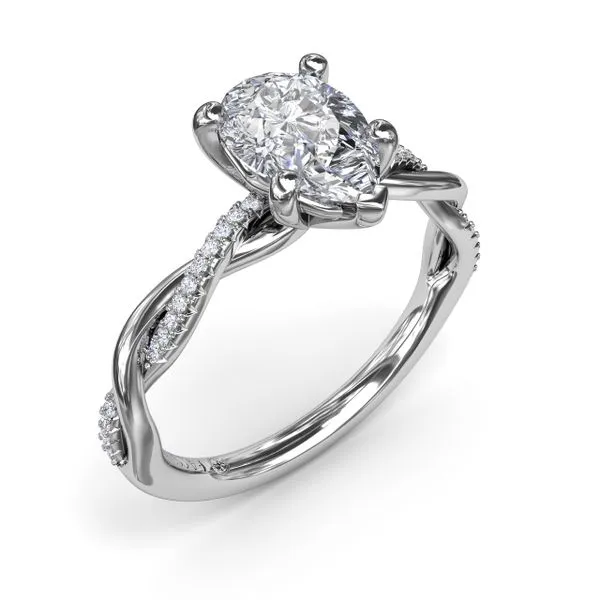 Gold And Diamond Twist Engagement Ring Quest Fine Jewelers Fairfax, VA