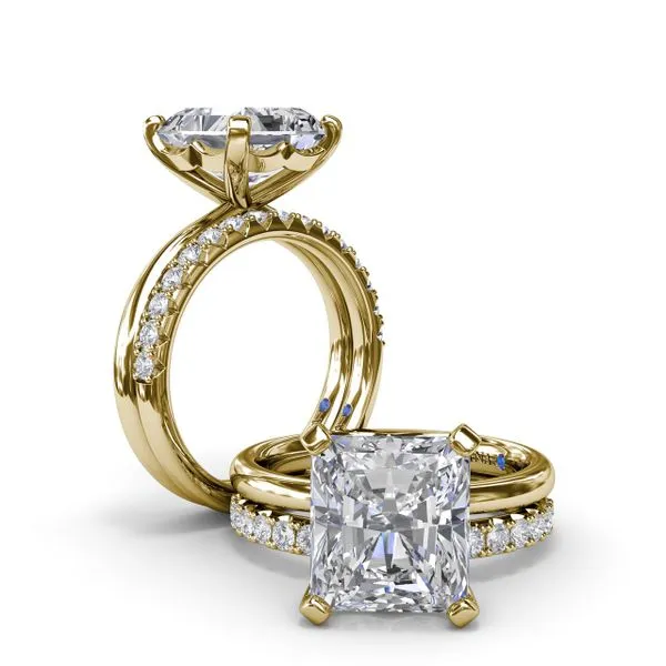 Timeless Radiant Cut Solitaire Engagement Ring Image 4 Quest Fine Jewelers Fairfax, VA