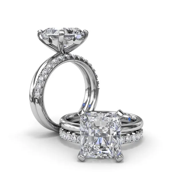 Timeless Radiant Cut Solitaire Engagement Ring Image 4 Moore Jewelers Laredo, TX