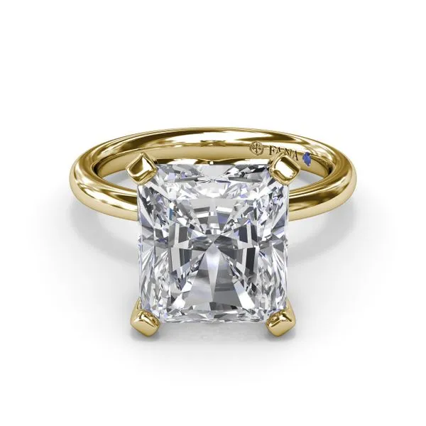 Timeless Radiant Cut Solitaire Engagement Ring Image 3 Quest Fine Jewelers Fairfax, VA