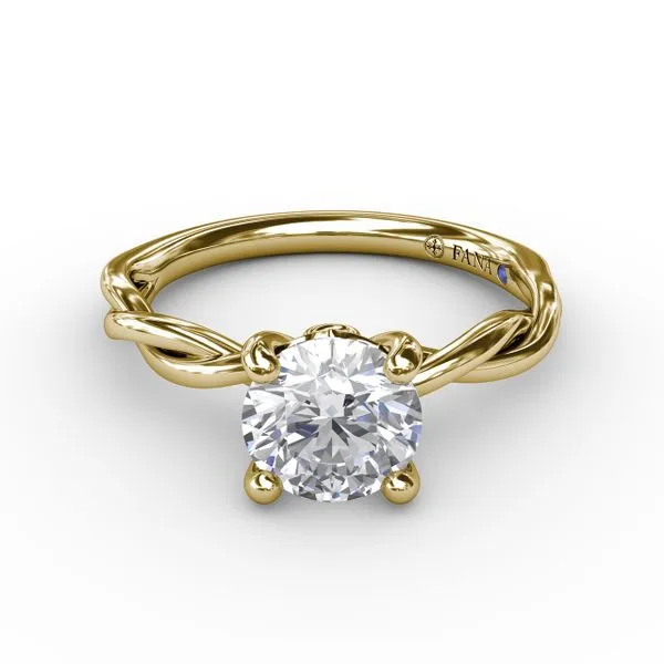 Elegantly Twisted Engagement Ring  Image 2 Castle Couture Fine Jewelry Manalapan, NJ