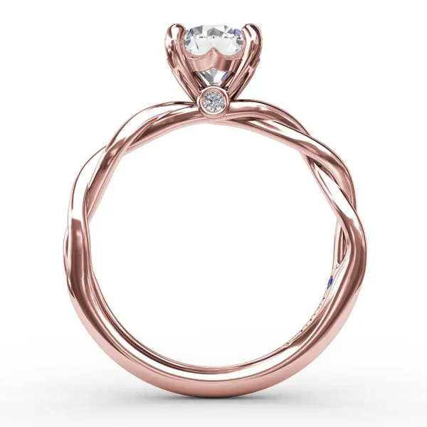Elegantly Twisted Engagement Ring  Image 3 Steve Lennon & Co Jewelers  New Hartford, NY