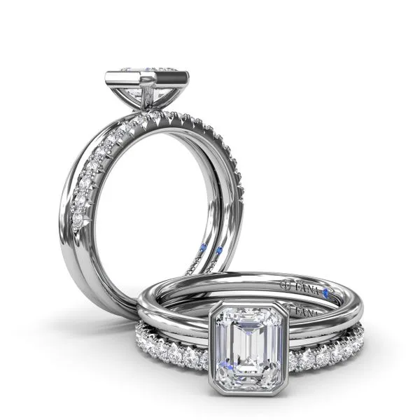 Modern Solitaire Diamond Engagement Ring  Image 4 Graham Jewelers Wayzata, MN