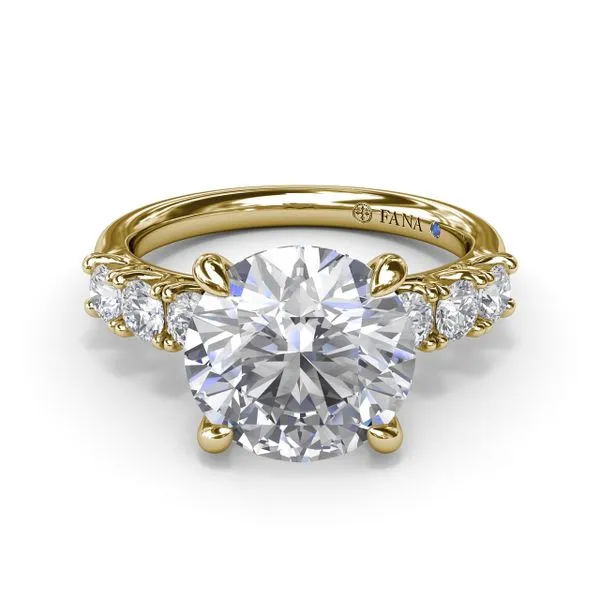 Shimmering Round Diamond Engagement Ring Image 2 Castle Couture Fine Jewelry Manalapan, NJ