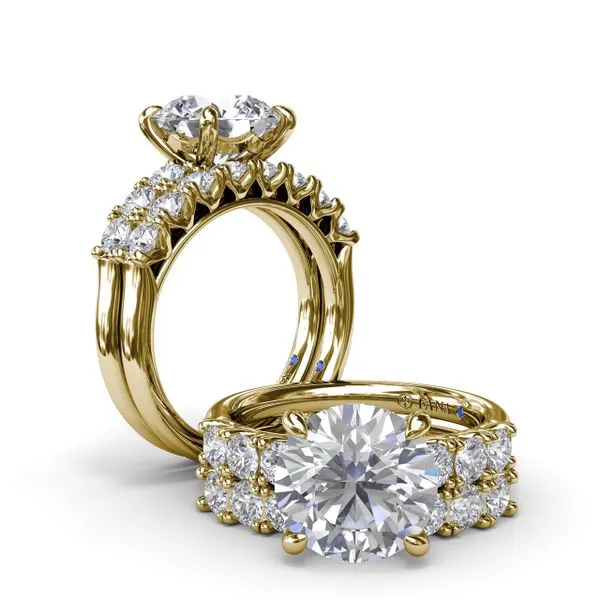 Shimmering Round Diamond Engagement Ring Image 4 Castle Couture Fine Jewelry Manalapan, NJ