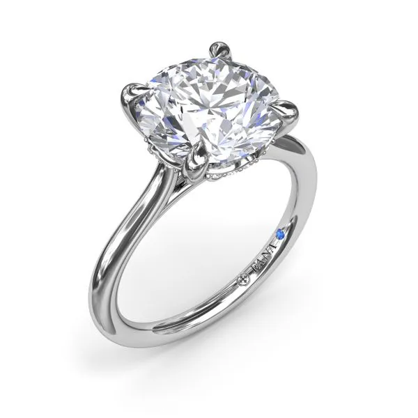 Classic Hidden Halo Diamond Engagement Ring Gaines Jewelry FLINT, MI