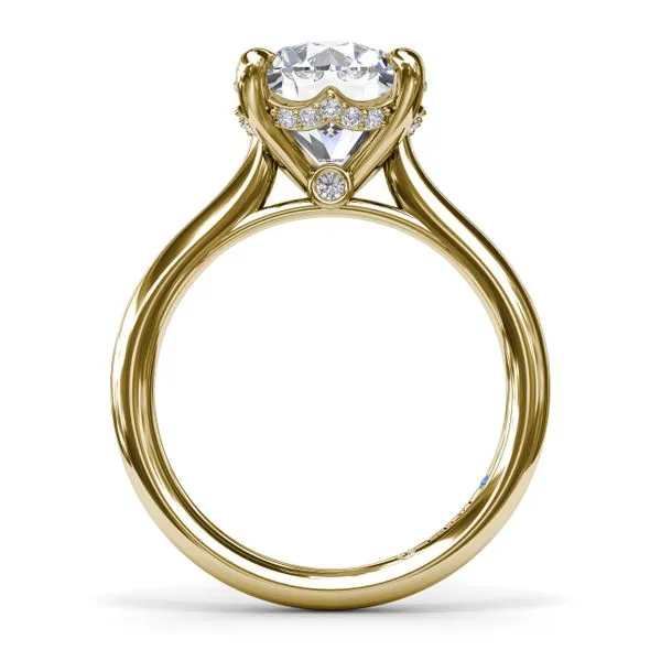 Classic Hidden Halo Diamond Engagement Ring  Image 3 The Diamond Center Claremont, CA