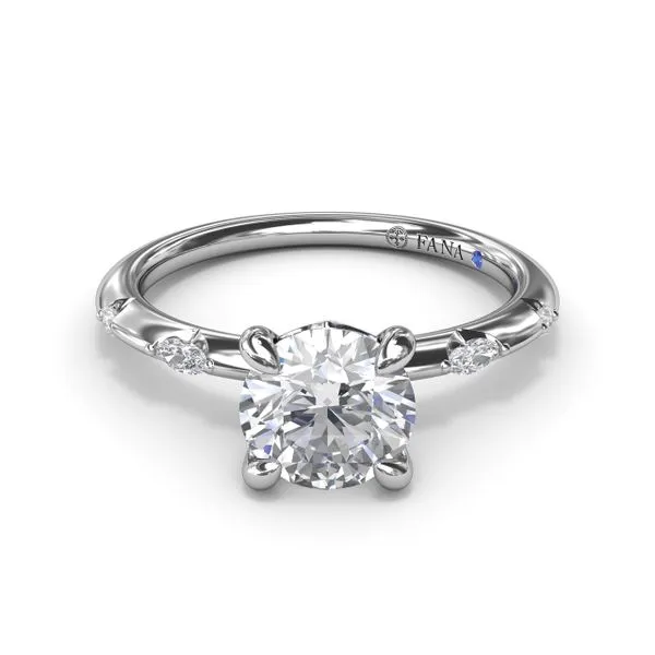 Captivating Raindrop Diamond Engagement Ring  Image 2 Castle Couture Fine Jewelry Manalapan, NJ