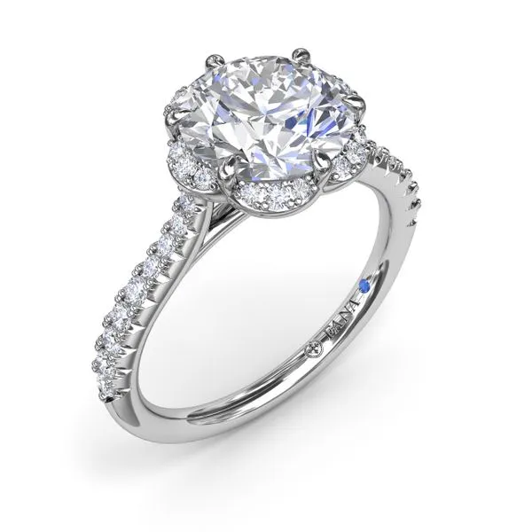 Blossoming Halo Diamond Engagement Ring Gaines Jewelry FLINT, MI