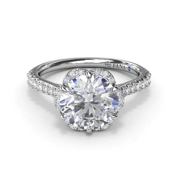 Blossoming Halo Diamond Engagement Ring Image 2 Gaines Jewelry FLINT, MI