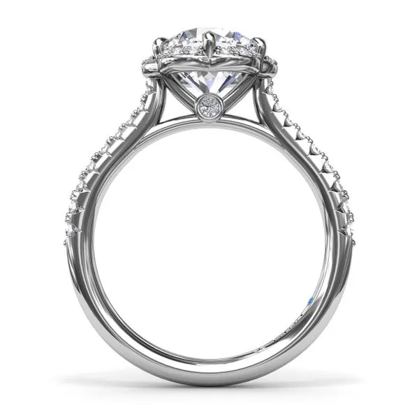 Blossoming Halo Diamond Engagement Ring Image 3 Gaines Jewelry FLINT, MI