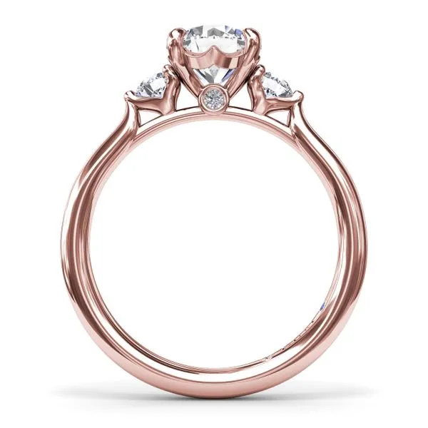 Brilliant Cut Three Stone Engagement Ring  Image 3 Castle Couture Fine Jewelry Manalapan, NJ