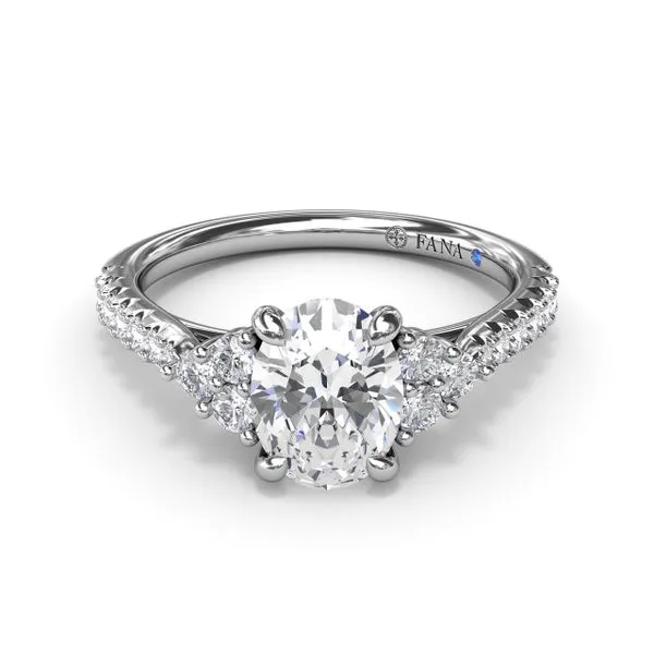 Clustered Diamond Engagement Ring Image 2 Gaines Jewelry FLINT, MI