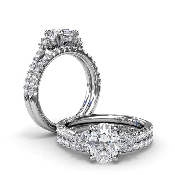 Clustered Diamond Engagement Ring Image 4 Gaines Jewelry FLINT, MI