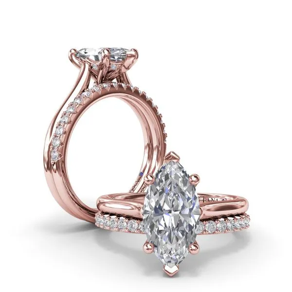 Sparkling Marquise Solitaire Diamond Engagement Ring  Image 4 Quenan's Fine Jewelers Georgetown, TX