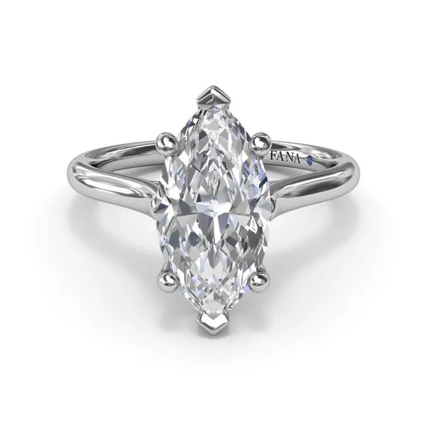 Sparkling Marquise Solitaire Diamond Engagement Ring  Image 3 Quenan's Fine Jewelers Georgetown, TX