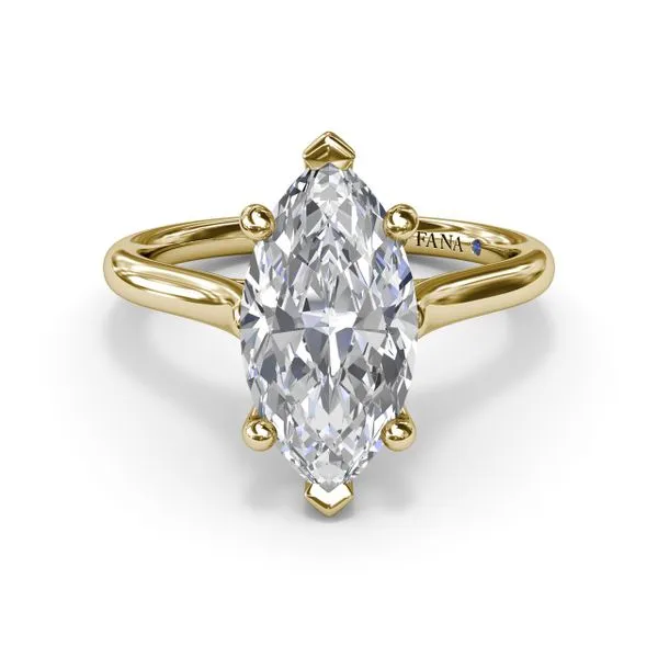 Sparkling Marquise Solitaire Diamond Engagement Ring  Image 3 Quest Fine Jewelers Fairfax, VA