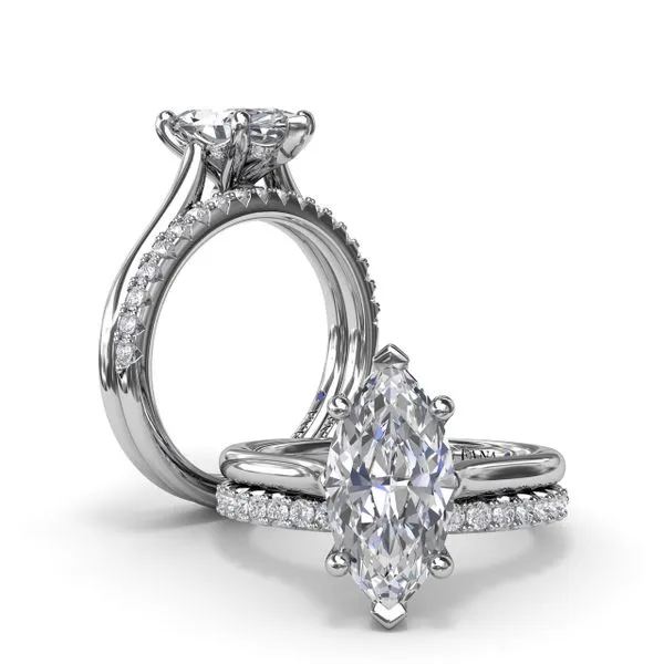 Sparkling Marquise Solitaire Diamond Engagement Ring  Image 4 Jim's Jewelers Tyler, TX