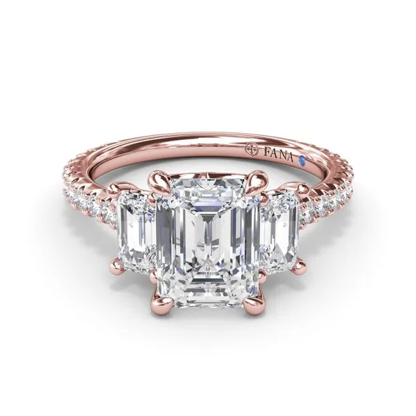 Three Stone Beauty Diamond Engagement Ring  Image 2 Steve Lennon & Co Jewelers  New Hartford, NY