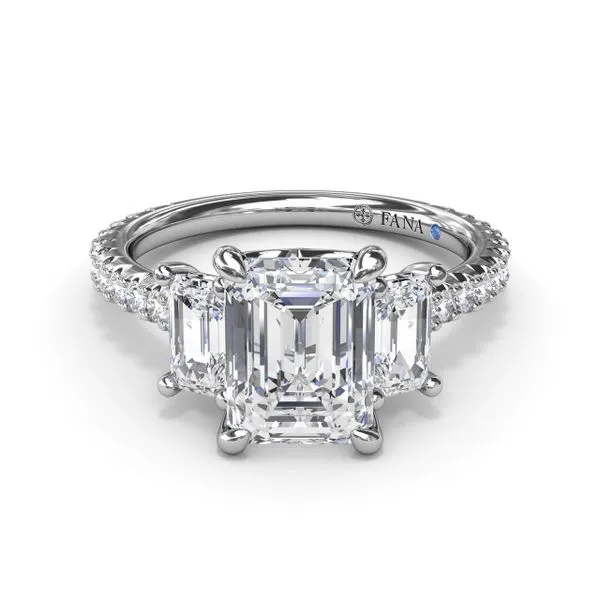 Three Stone Beauty Diamond Engagement Ring  Image 2 Steve Lennon & Co Jewelers  New Hartford, NY