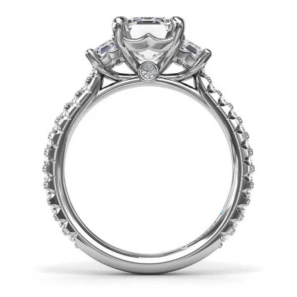Three Stone Beauty Diamond Engagement Ring  Image 3 Steve Lennon & Co Jewelers  New Hartford, NY