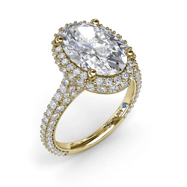 Bold Halo Diamond Engagement Ring  Steve Lennon & Co Jewelers  New Hartford, NY