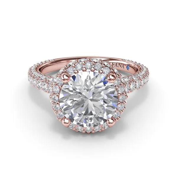 Diamonds Galore Halo Engagement Ring  Image 2 Steve Lennon & Co Jewelers  New Hartford, NY