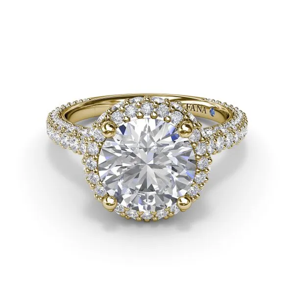 Diamonds Galore Halo Engagement Ring  Image 2 Steve Lennon & Co Jewelers  New Hartford, NY