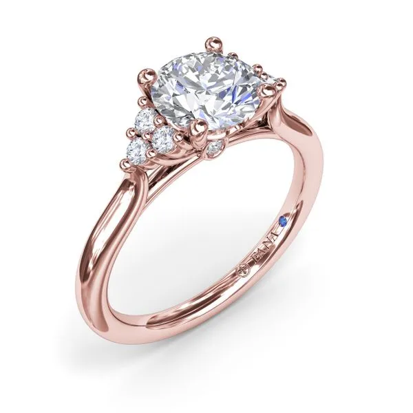 Sophisticated Side Cluster Diamond Engagement Ring  The Diamond Center Claremont, CA