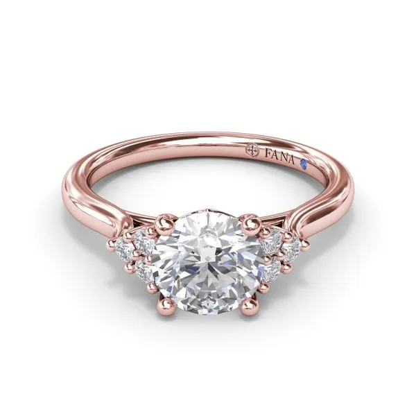 Sophisticated Side Cluster Diamond Engagement Ring  Image 2 The Diamond Center Claremont, CA
