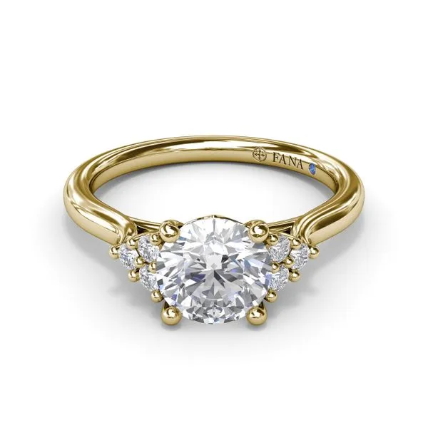 Sophisticated Side Cluster Diamond Engagement Ring  Image 2 Castle Couture Fine Jewelry Manalapan, NJ